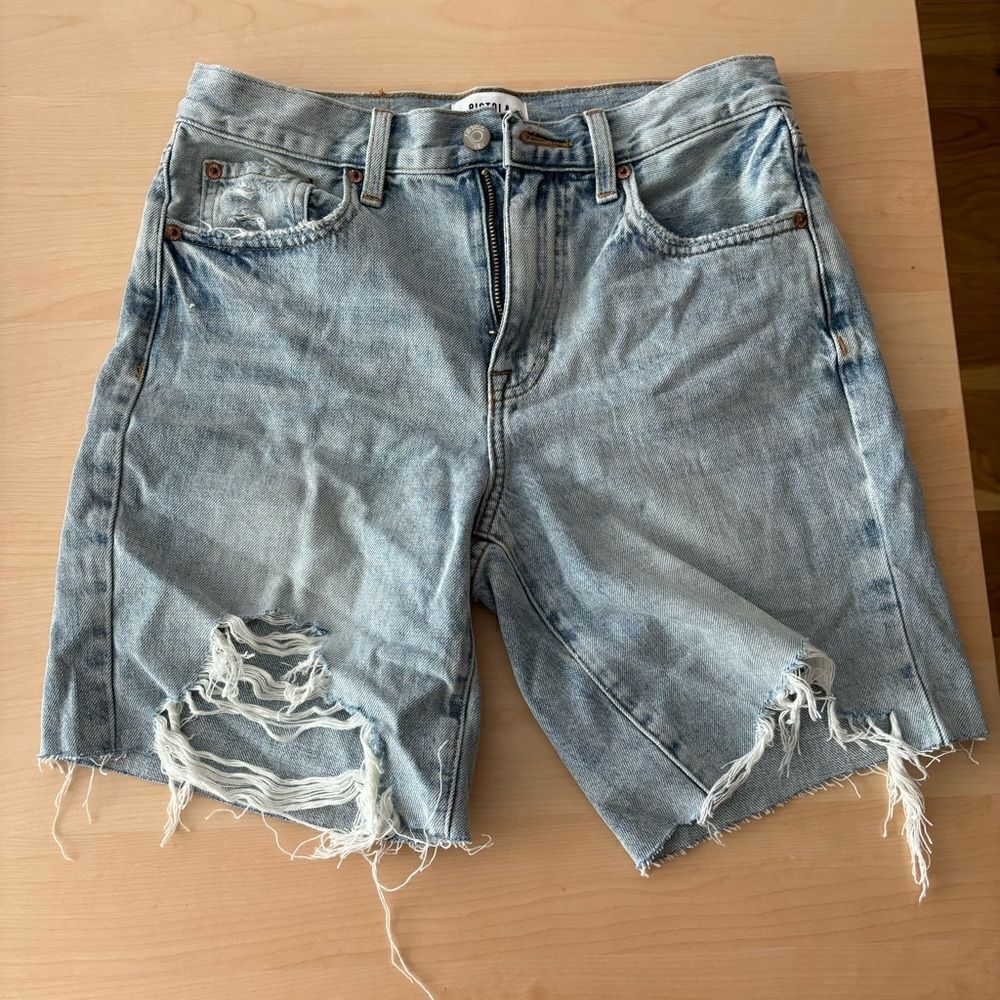 Pistola distressed bermuda shorts size 25, worn once